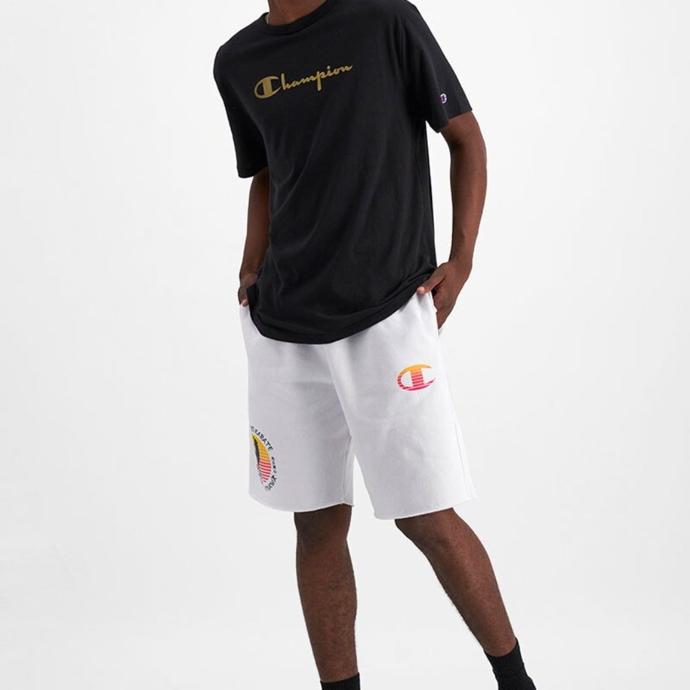 Champion Cobra Kai Reverse Weave Cut Off Shorts Miyagi Karate Dojo White… - Picture 4 of 8